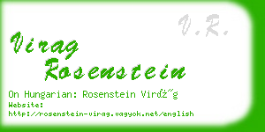 virag rosenstein business card
